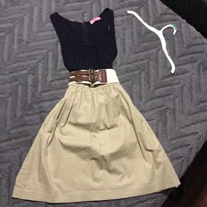 Dark Navy and khaki dress